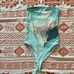 Zara mesh Strapless Bodysuit